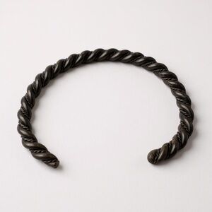 Vintage Twisted Rope Sterling Silver Cuff Bracelet – 18.21g